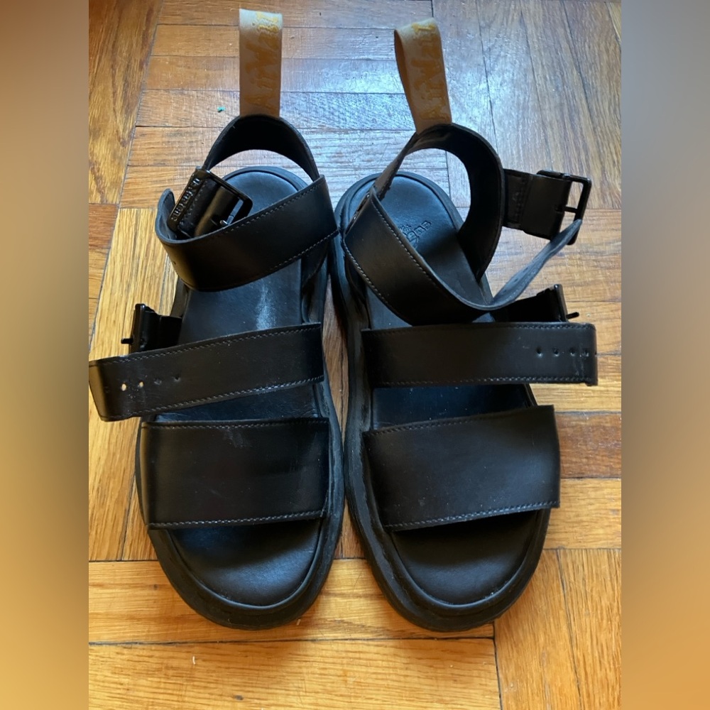 Dr. Martens Vegan Gryphon Black Sandals